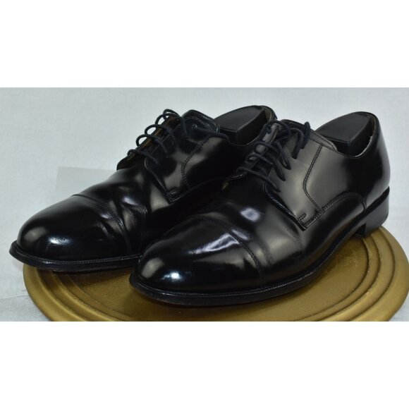 Cole Haan Mens Shoes Size 12 M Cap Toe Dress Black Leather Formal Oxford - Picture 1 of 11